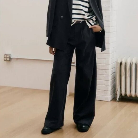 Madewell The Harlow Wide-Leg Pant, black, size 6 - Picture 4 of 7